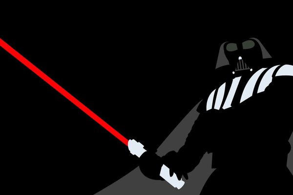 Darth Vader mit rotem Laser