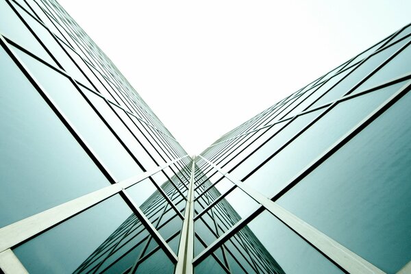 Modern architecture of glass buildings