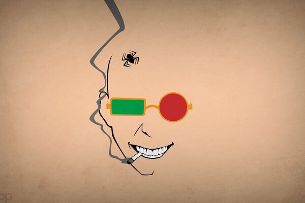 Minimalism, transmetropolitan, spider jerusalem smile cigarette