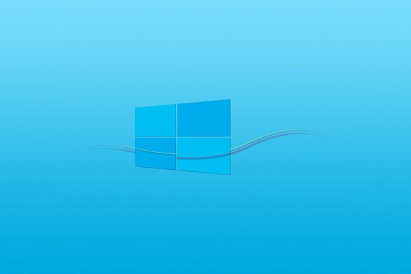 Blue background and operating system logo