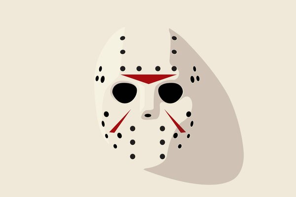 Jason s hockey mask on a white background