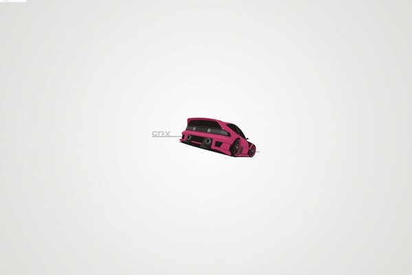 Art pink Honda sports car