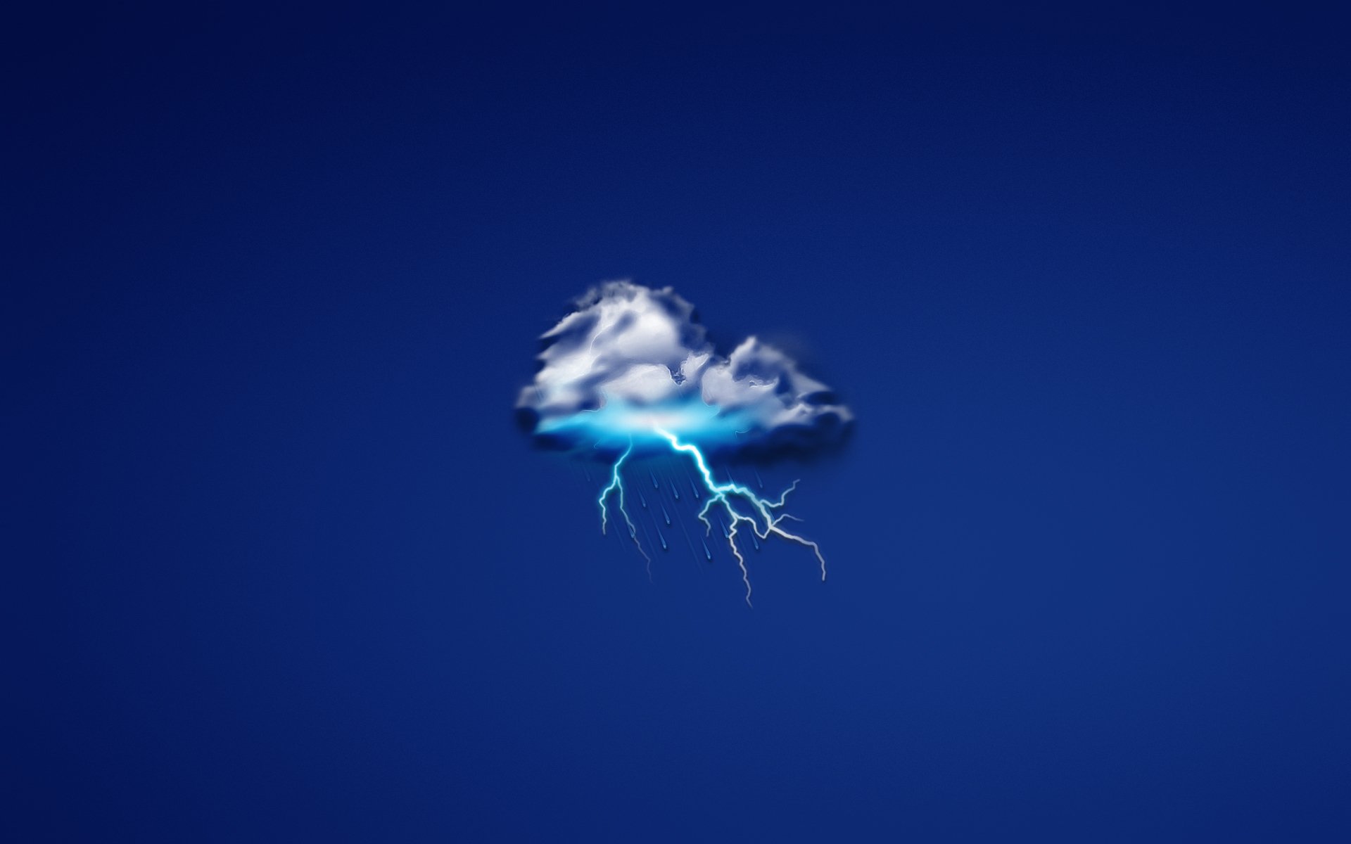 cloud dark blue background lightning rain drops cloud minimalism thunder