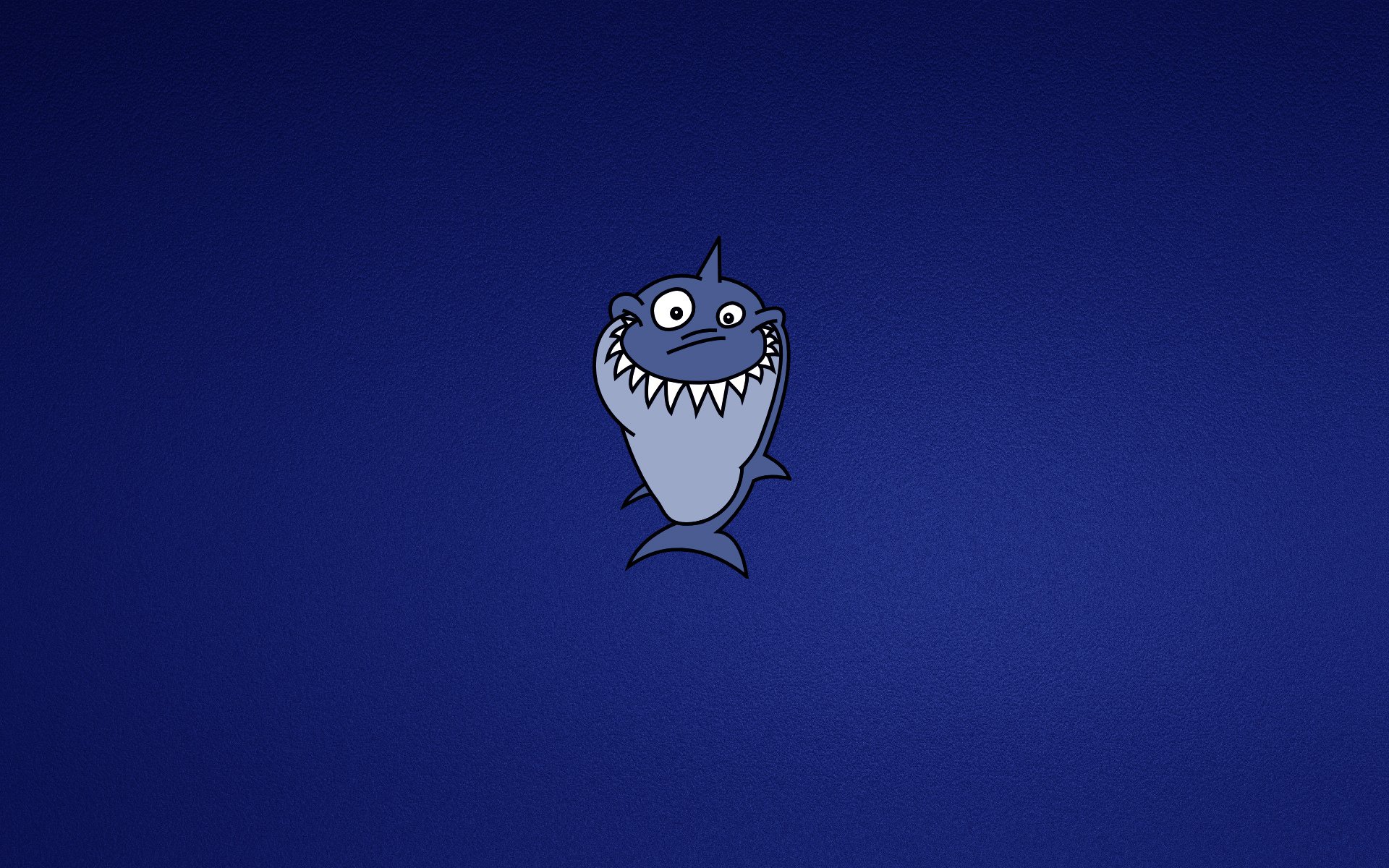 requin bleu à dents sourire minimalisme