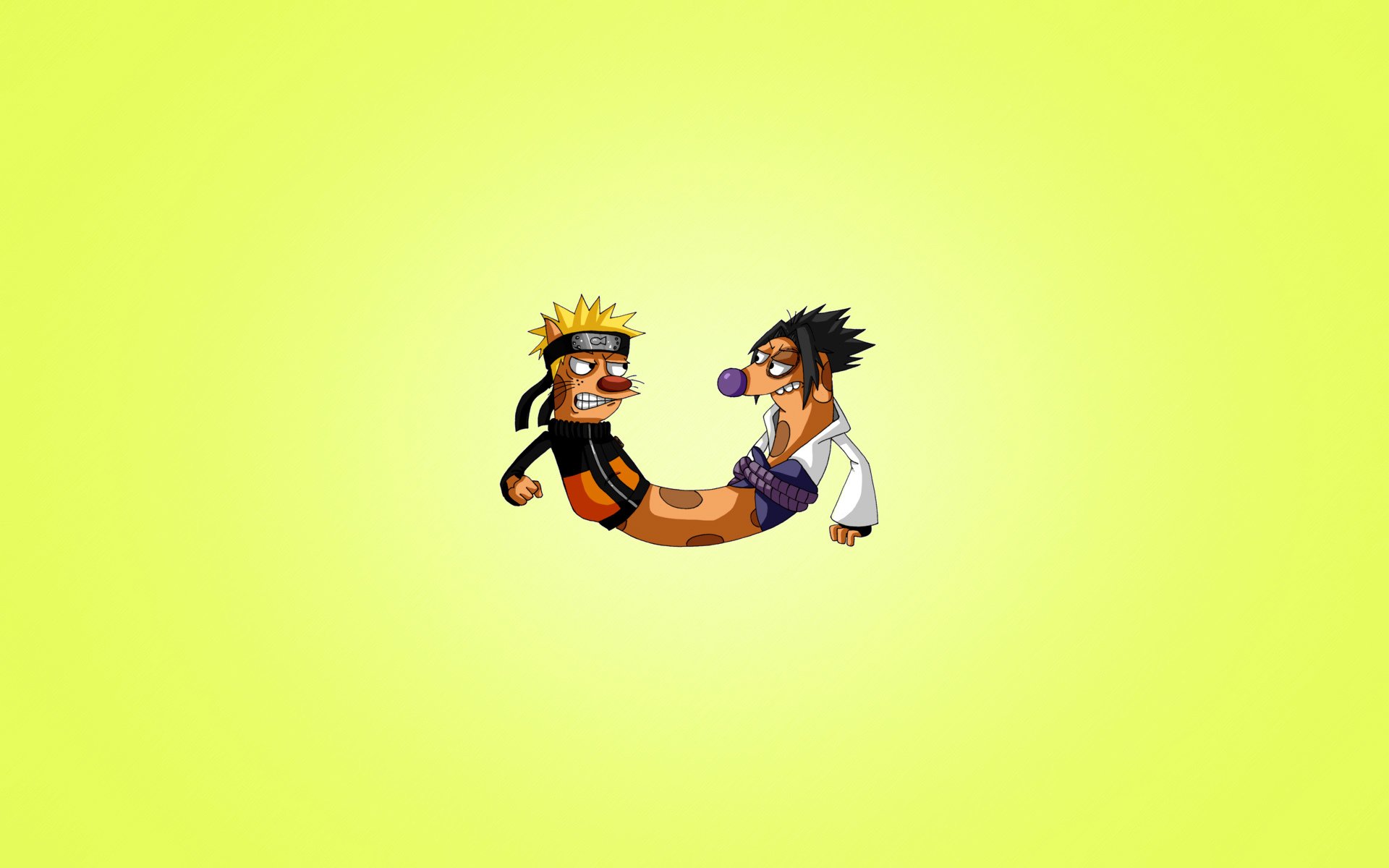 kotopes catdog chat et chien naruto drôle minimalisme