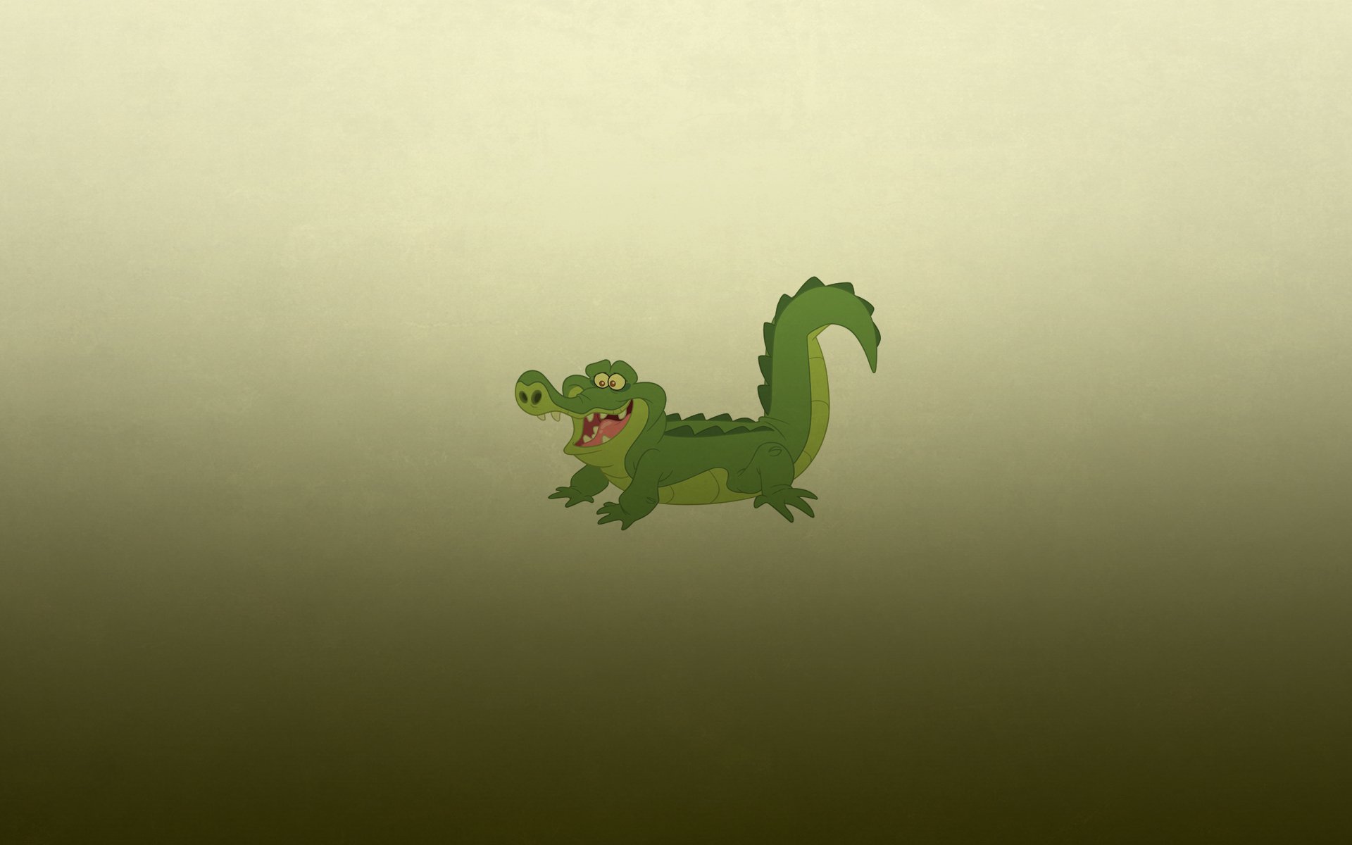 crocodile green background alligator smile minimalism