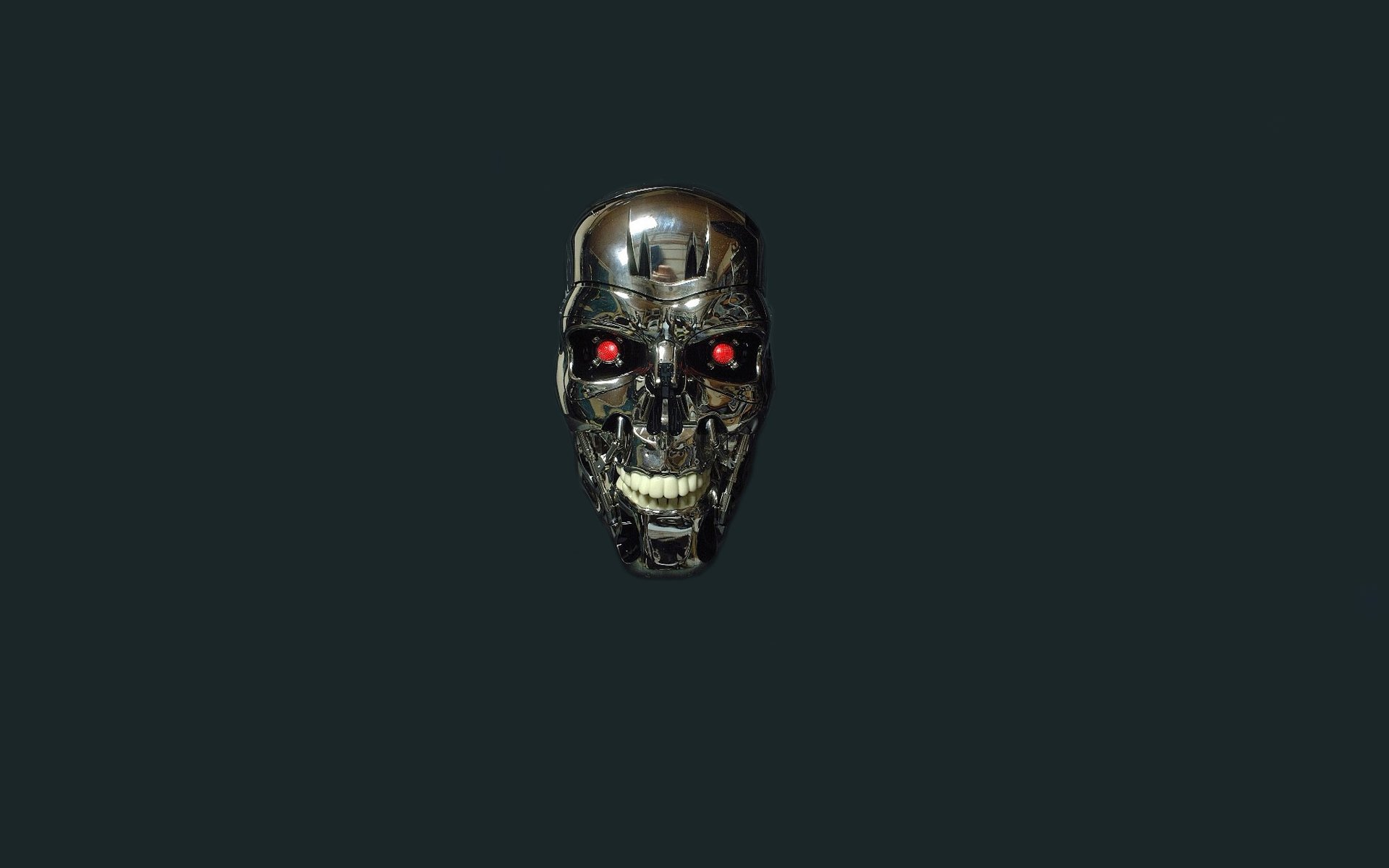 terminator robot tête crâne minimalisme t-800