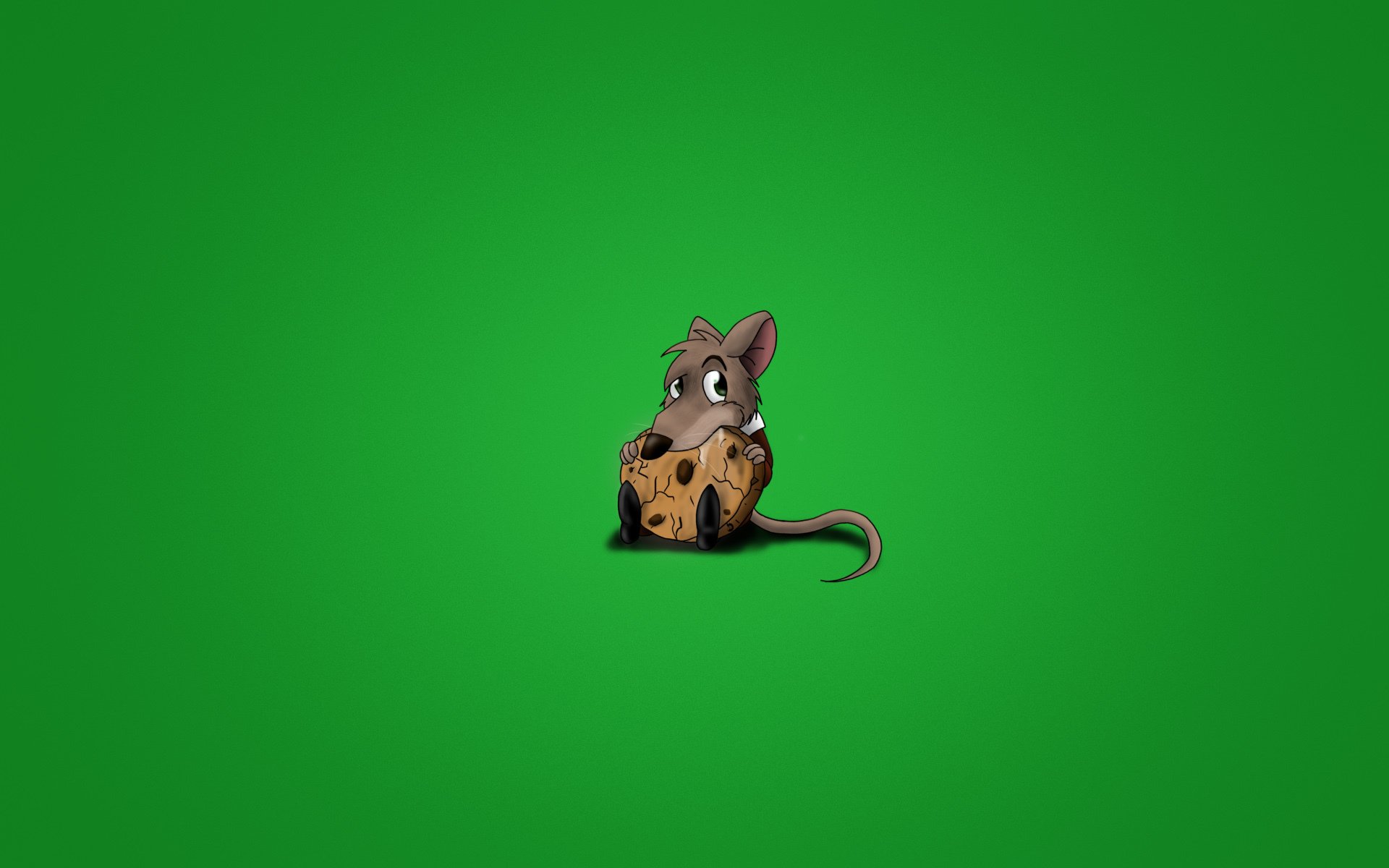 rodent cookies green background eating pechenyuga pecheneg pechenyushki rat mouse minimalism tail animal