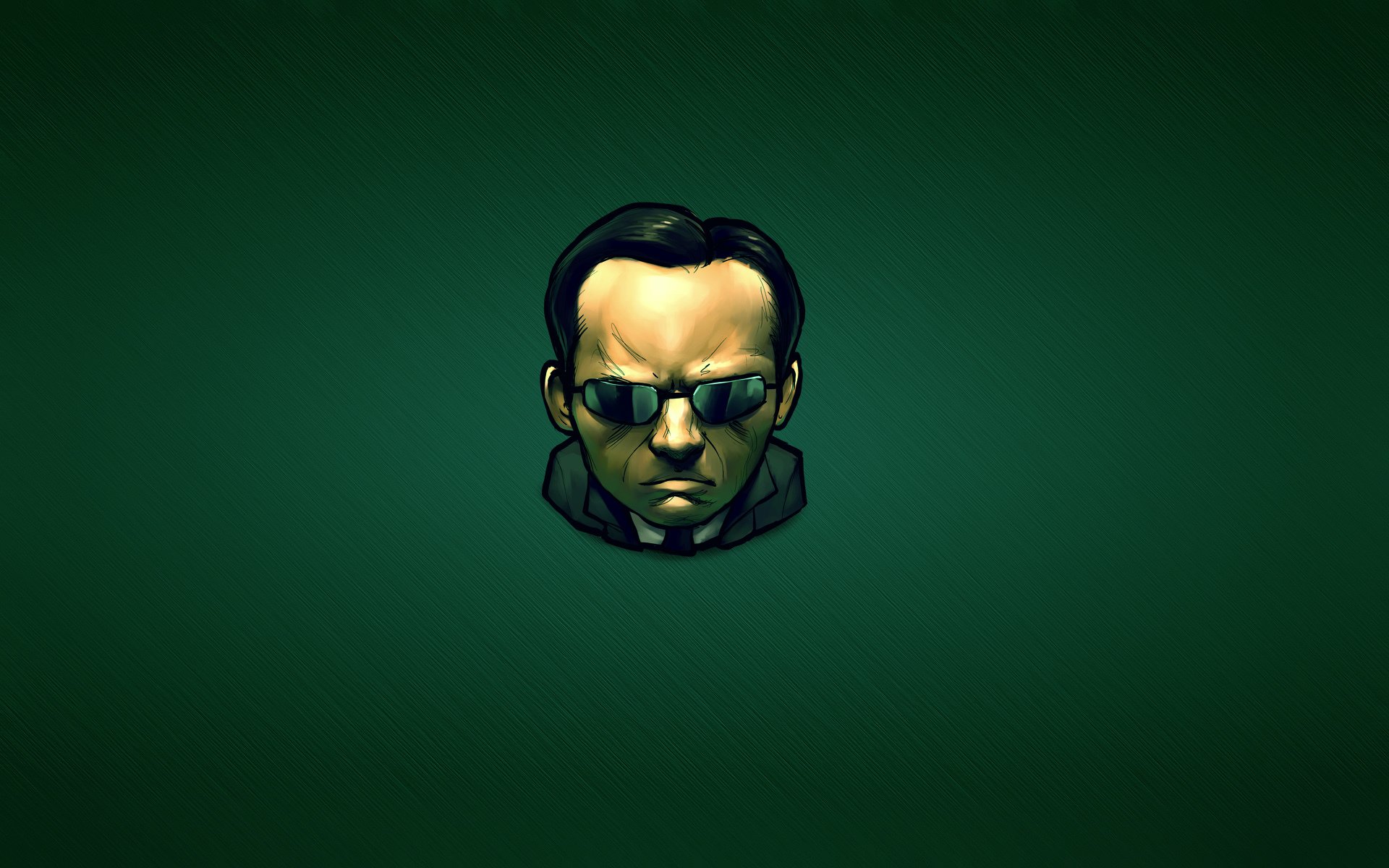 matrix agent smith vert sombre minimalisme hugo weaving