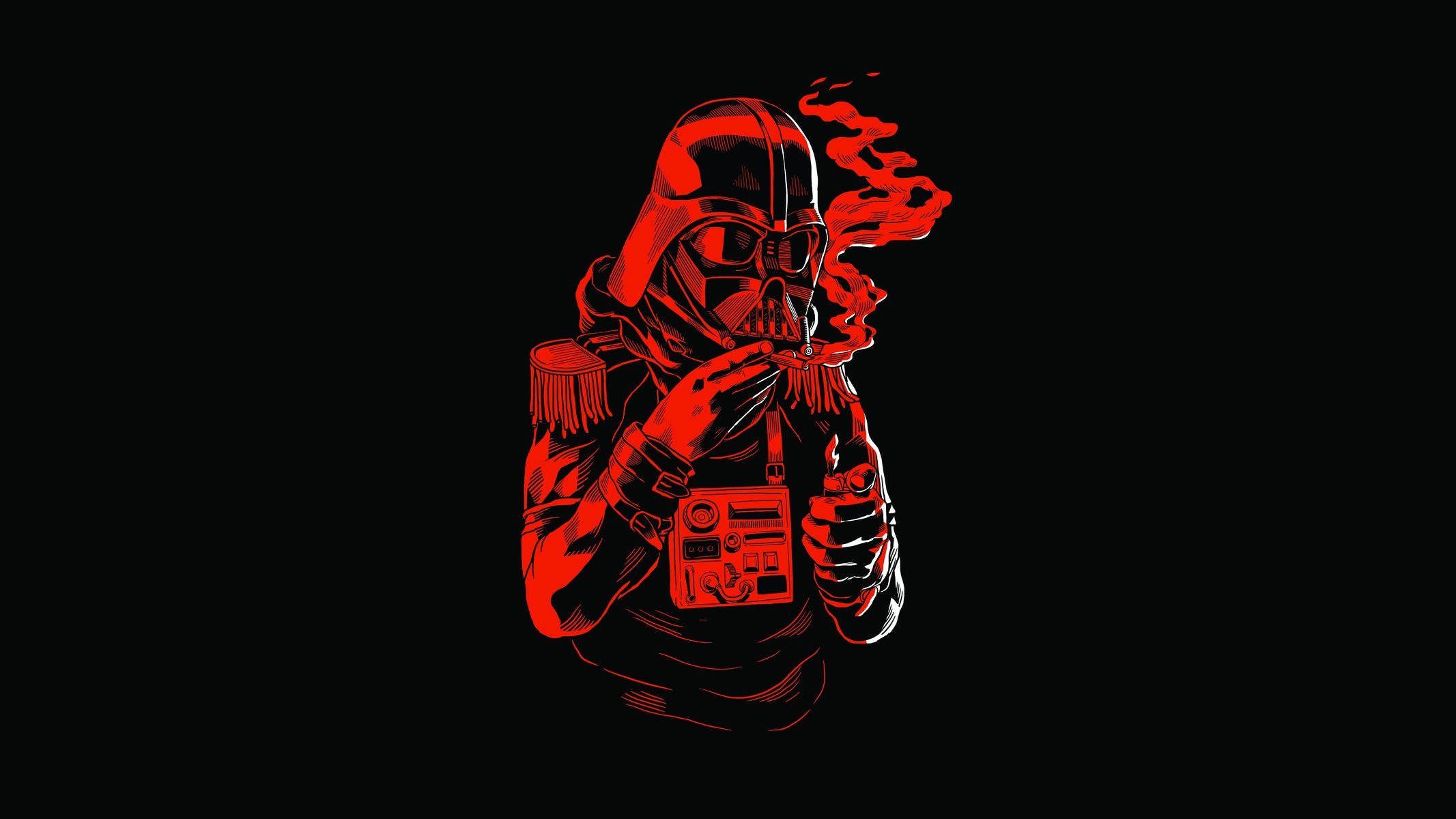 vader oscuro casco de star wars cigariilo más ligero rayas botones rojo negro