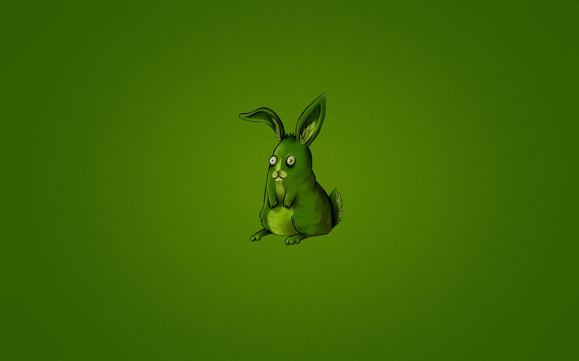 lapin lièvre fond vert vert minimalisme animal