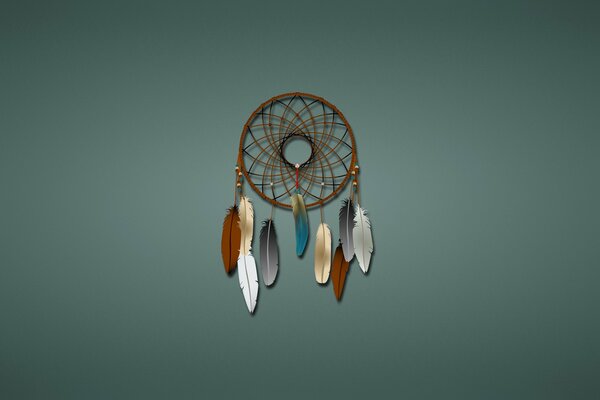 The feather Dream catcher in the center