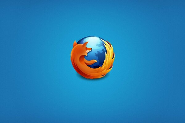 Navigateur mozilla firefox sur fond bleu