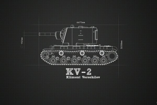 Informationen zum sowjetischen kv-2-Panzer von Clement Woroschilow