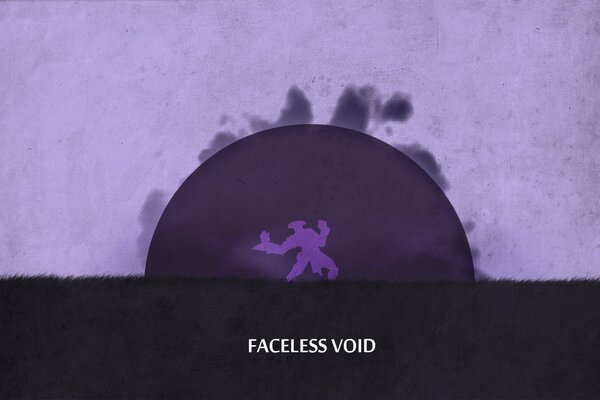 Minimalistische Kunst mit Faceless Void von dota 2