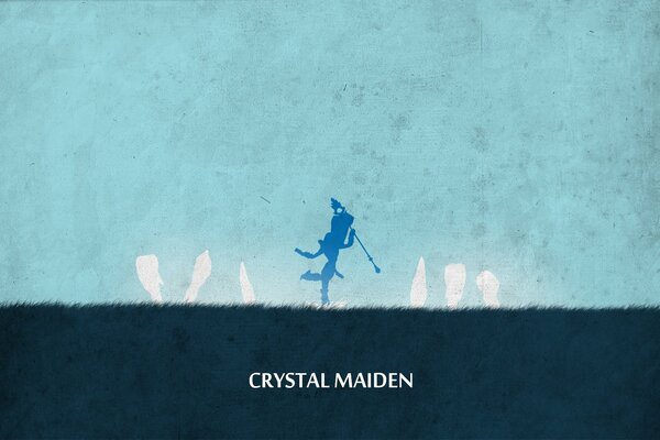 Minimalistic art with Crystal maiden from dota 2