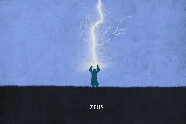 Minimalistic art with Zeus from dota2