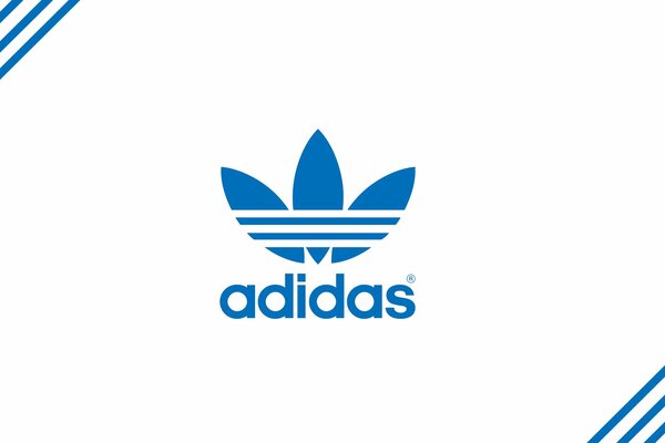 Adidas Firmenlogo auf weißem Blatt