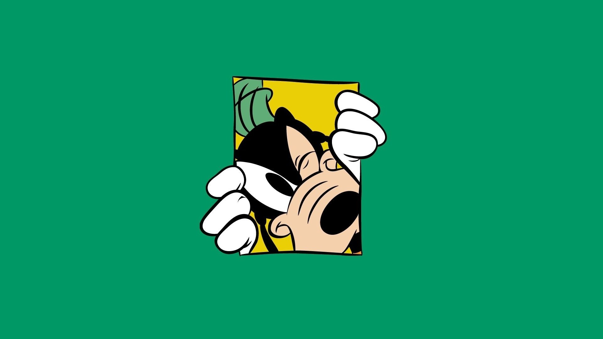 goofy goof walt disney minimalismo verde