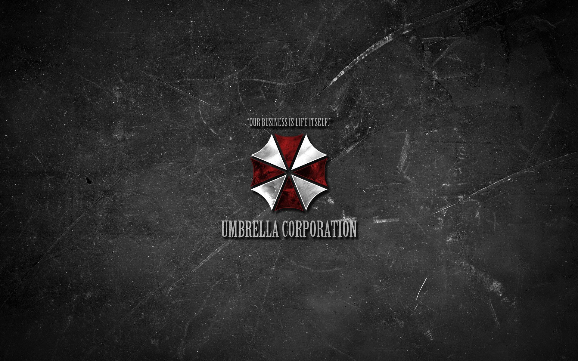 ombrello logo la nostra attività è la vita stessa slogan la nostra attività è la vita stessa resident evil umbrella corporation texture minimalismo