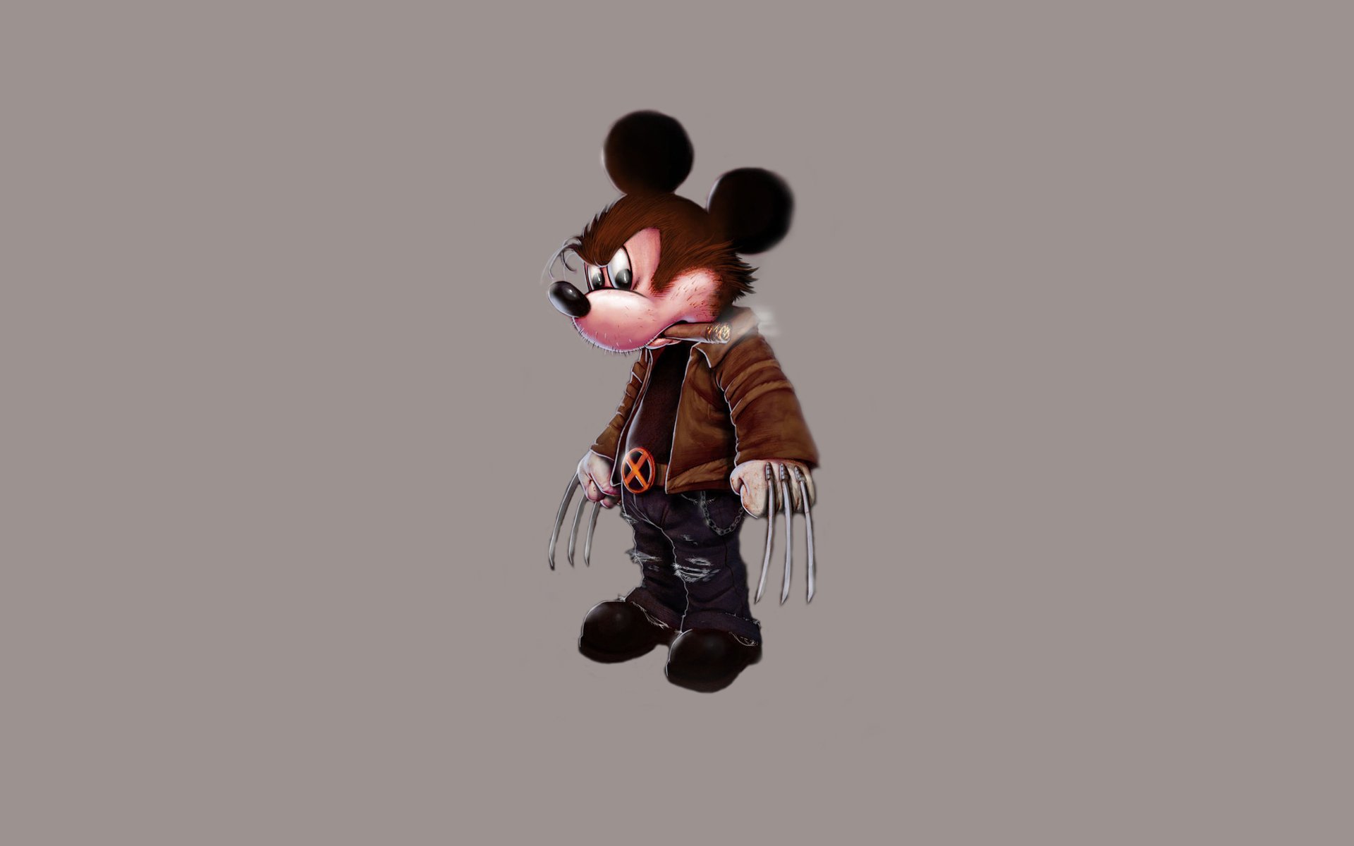 topolino disney wolverine x-men sigaro minimalismo