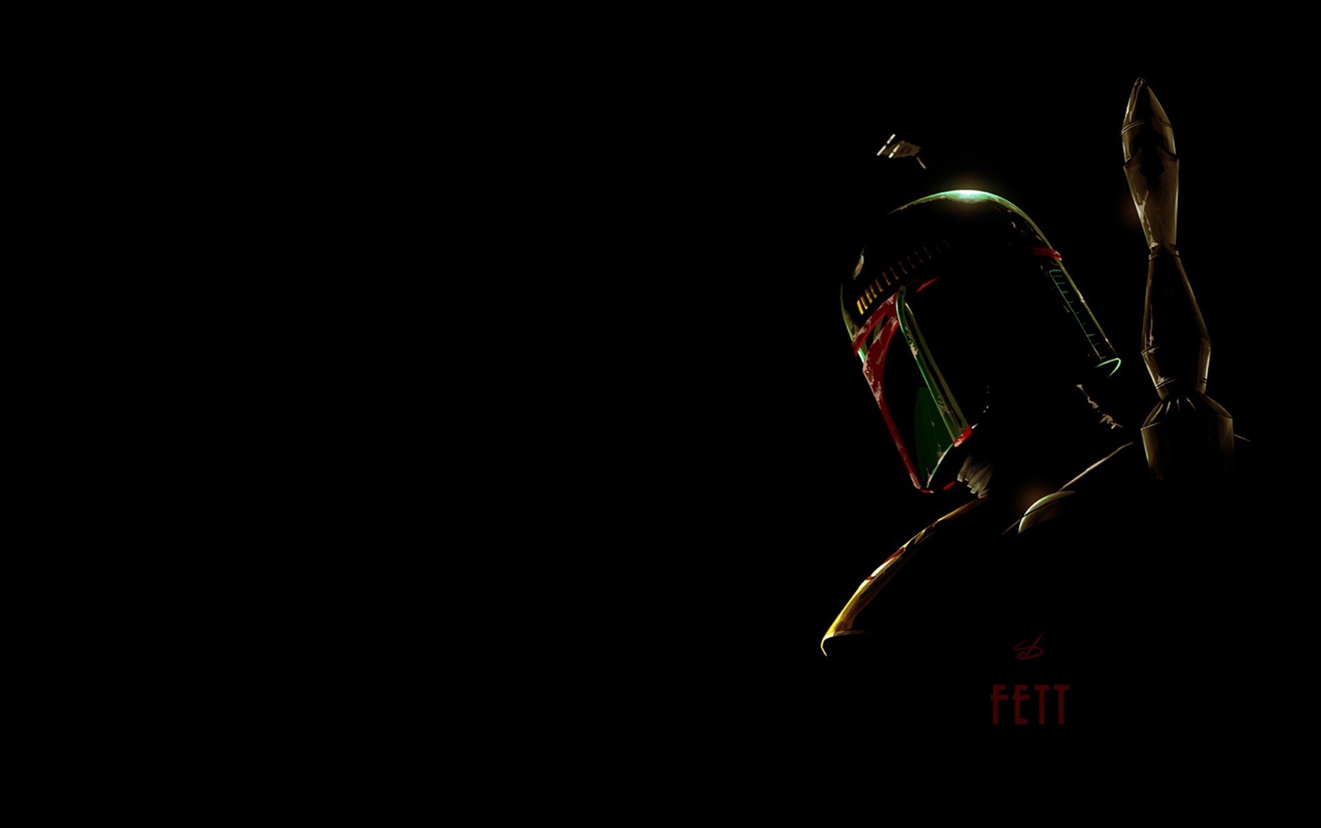 art dark background boba fett star wars helmet