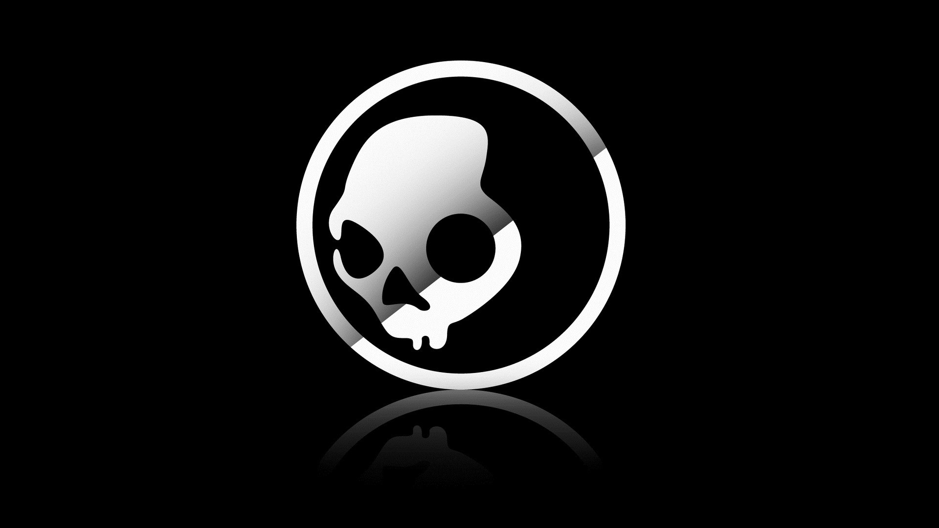 minimalism skullcandy logo skull black