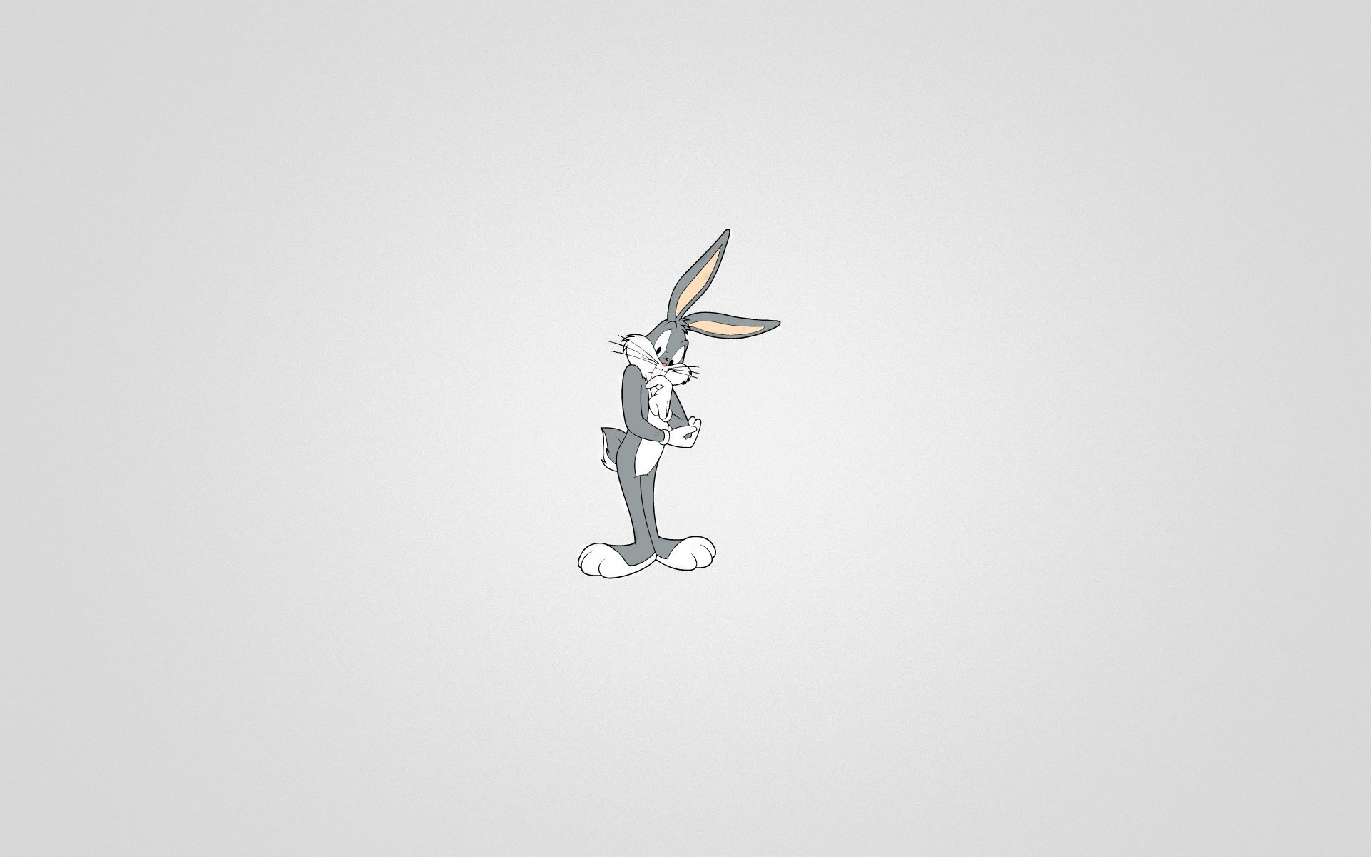 looney tunes tonos divertidos looney tunes bugs bunny conejo fondo negro haz de luz sentado minimalismo fondo gris claro