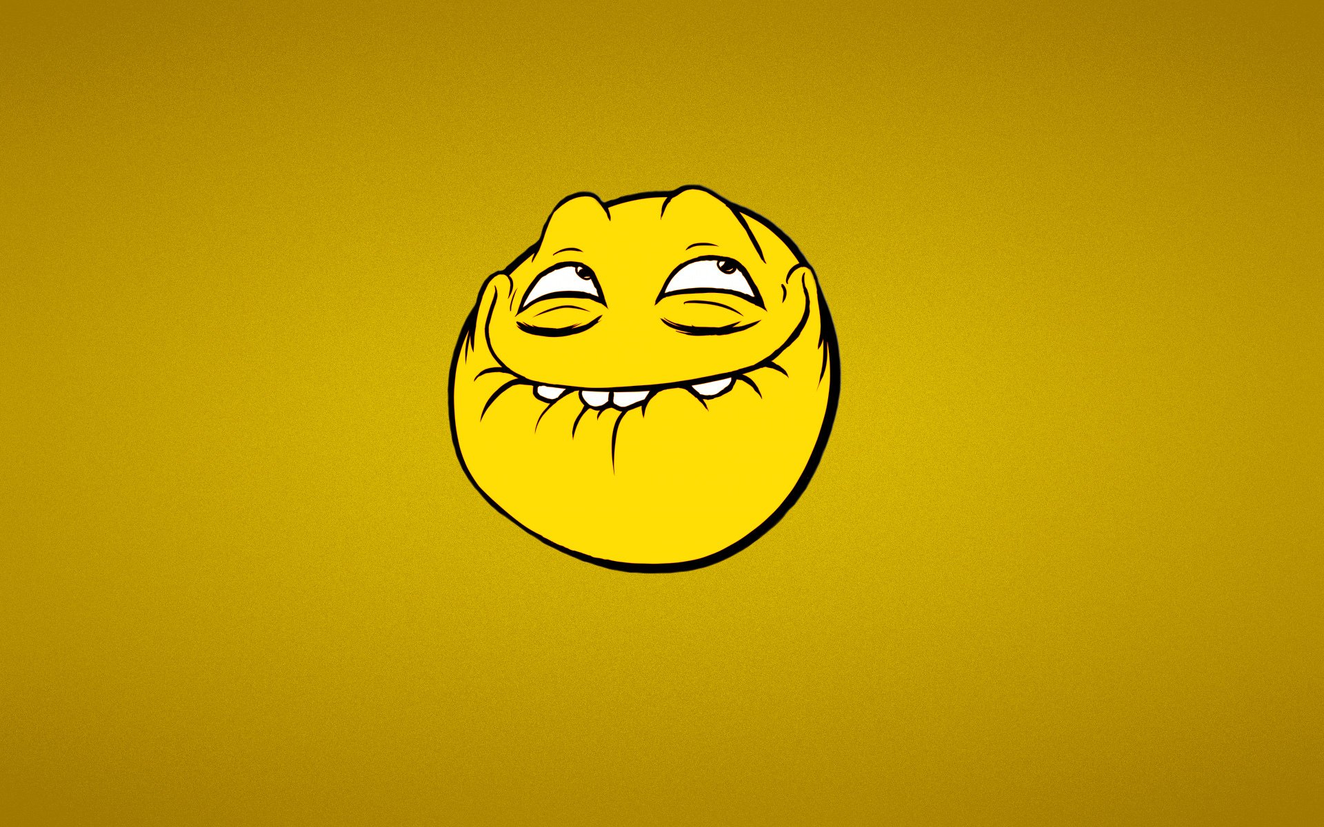 sourire trollface jaune minimalisme trollface visage de troll