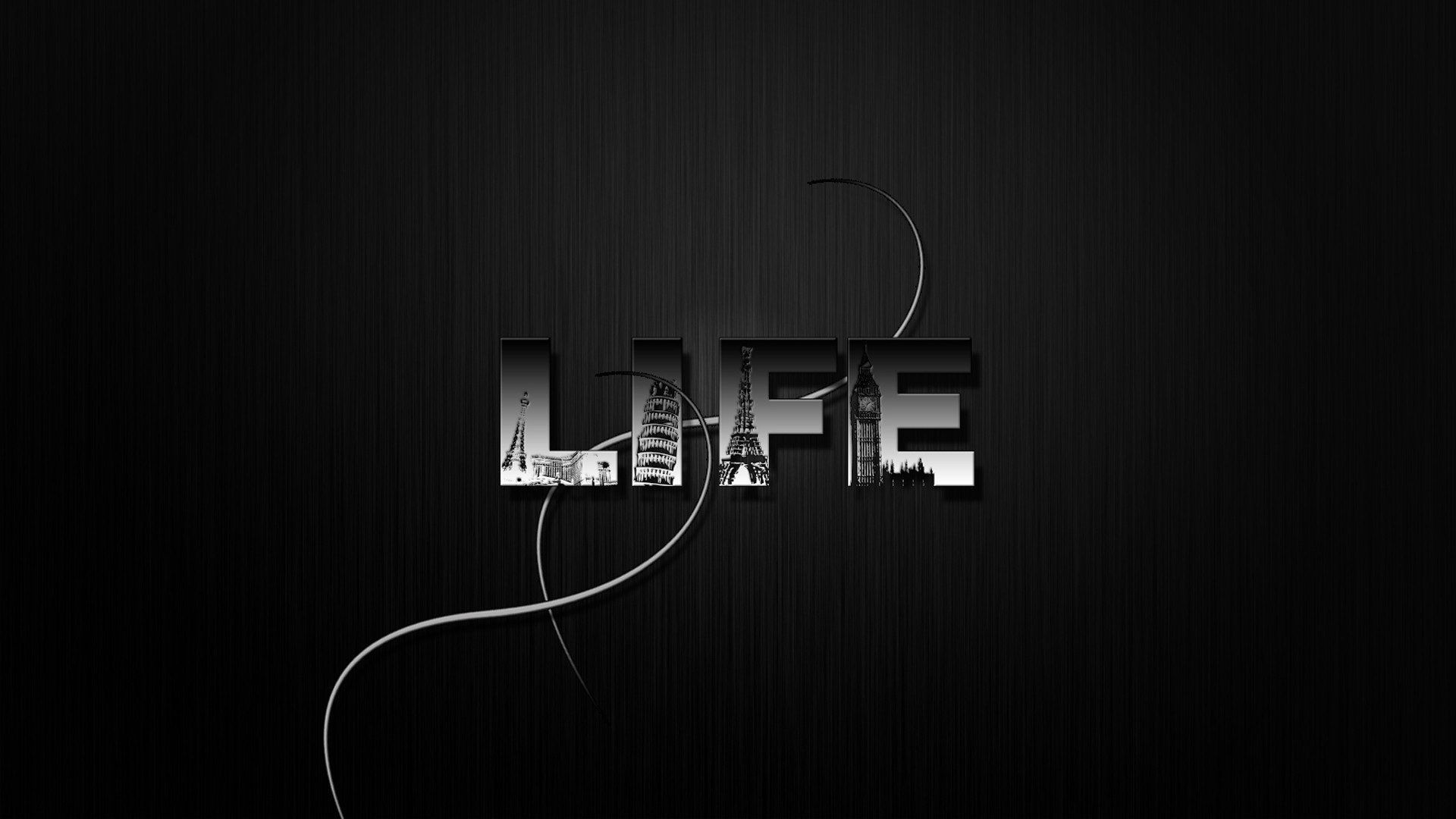 minimalism black style life inscription