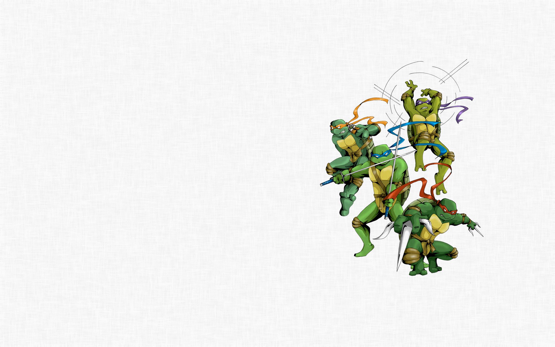 teenage mutant ninja turtles mutant ninja turtles leonardo raphaël michel-ange donatello minimalisme