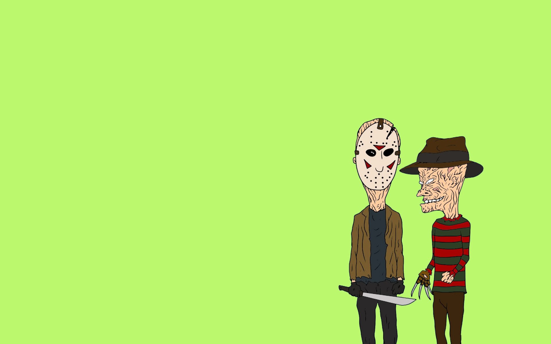 beavis e butt-head freddy krueger jason voorhees machete jason voorhees venerdì 13 un incubo su elm street scherzo minimalismo