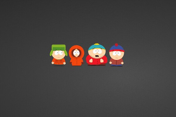 Heroes from South Park. Minimalism