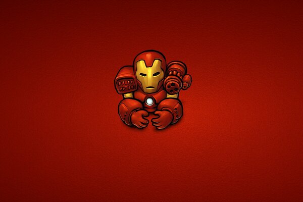 Comic red Iron Man