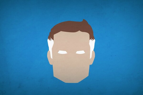 El arte de MR. Fantastic en el estilo de minimalismo sobre un fondo azul