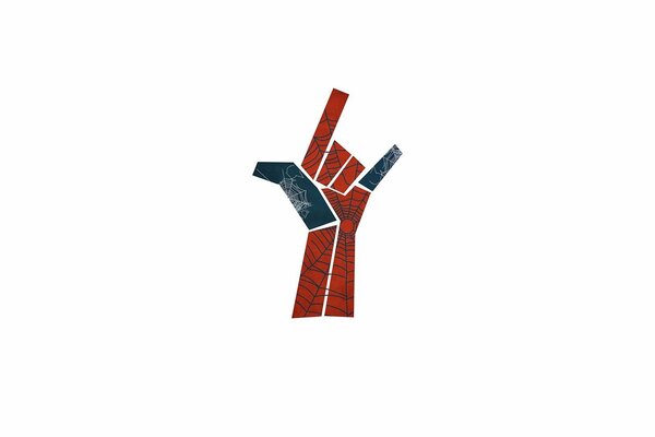 La main de Spider - Man. minimalisme