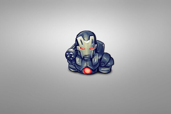 Comic grey iron man