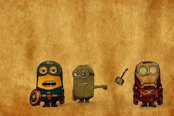 A parody of minions on a series of films about the Avengers