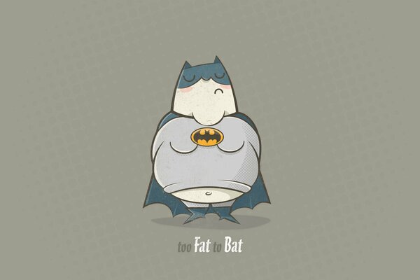 Drôle FAT Batman dessiné