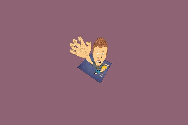 Dibujo de Beavis y Butthead en estilo minimalista