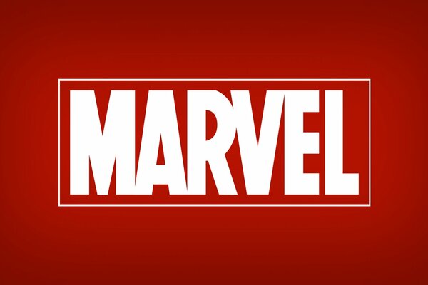 Marvel-Logo auf rotem Hintergrund