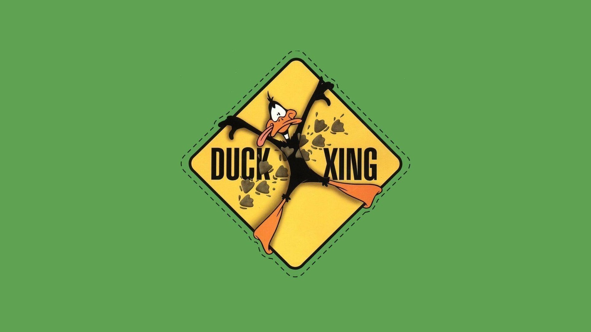 daffy duck looney tunes minimalismo verde