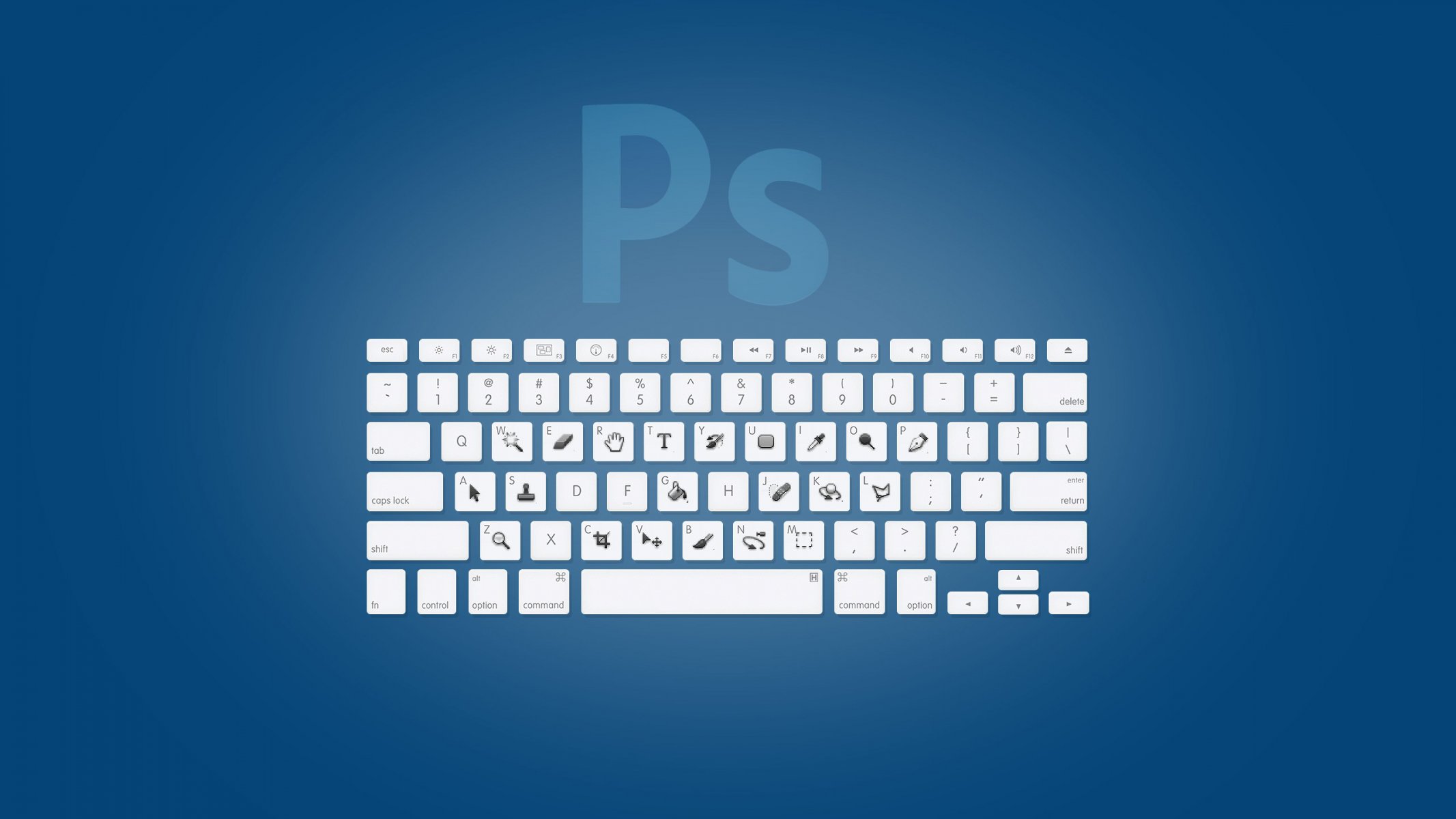 adobe photoshop ps keyboard key