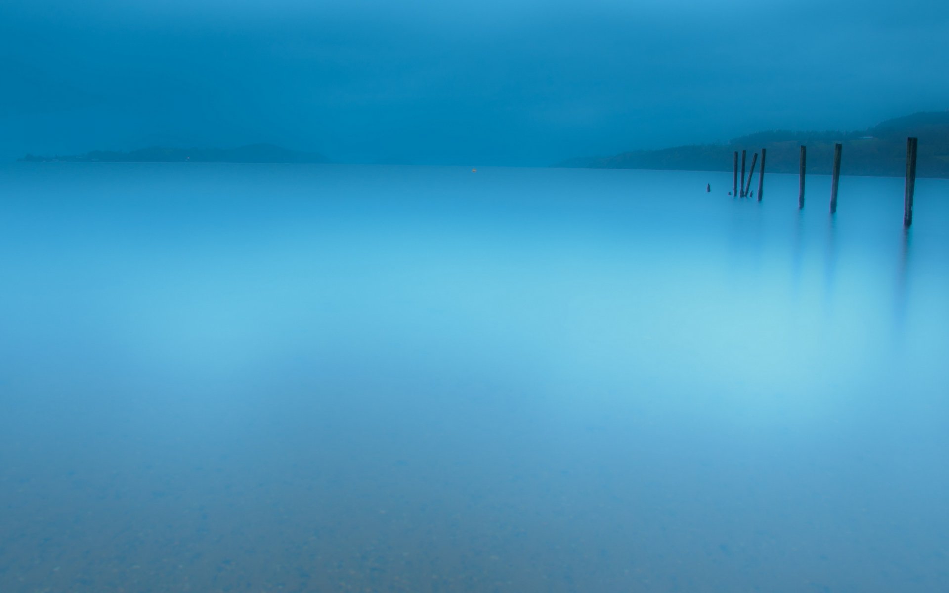 lake fog nature landscape minimalism