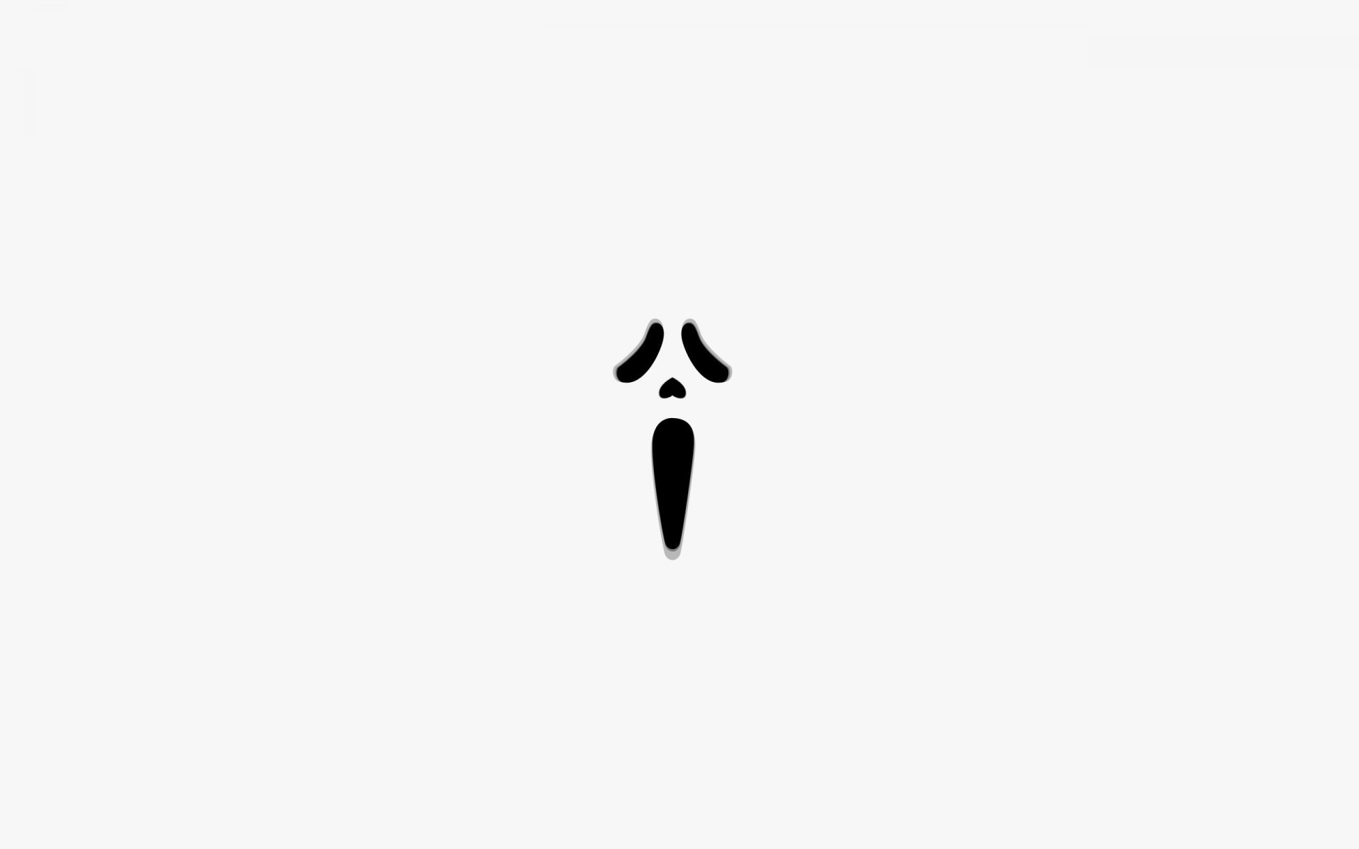 minimalism white background face cry film horror