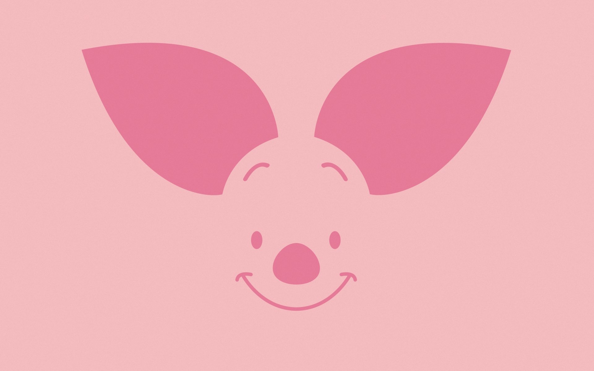 piglet sonrisa cara orejas ojos nariz minimalismo