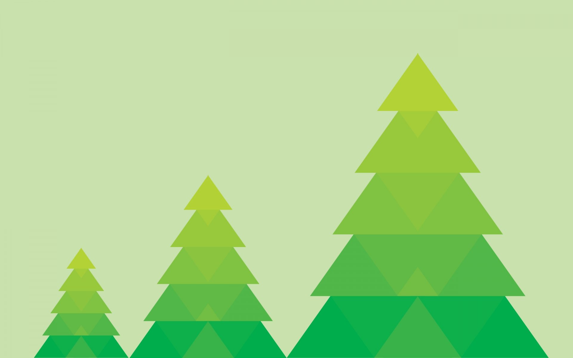 christmas tree green background minimalism