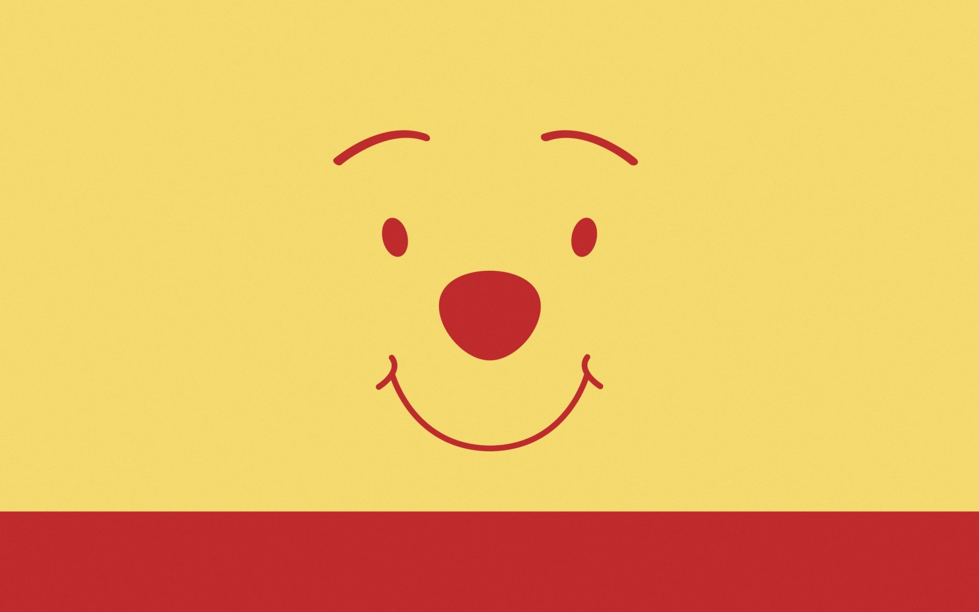 winnie the pooh winnie the pooh sonrisa ojos nariz cara minimalismo