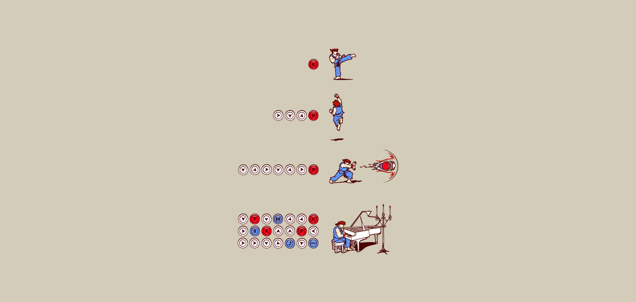 game 8 bits combo attack fighter funny minimalism