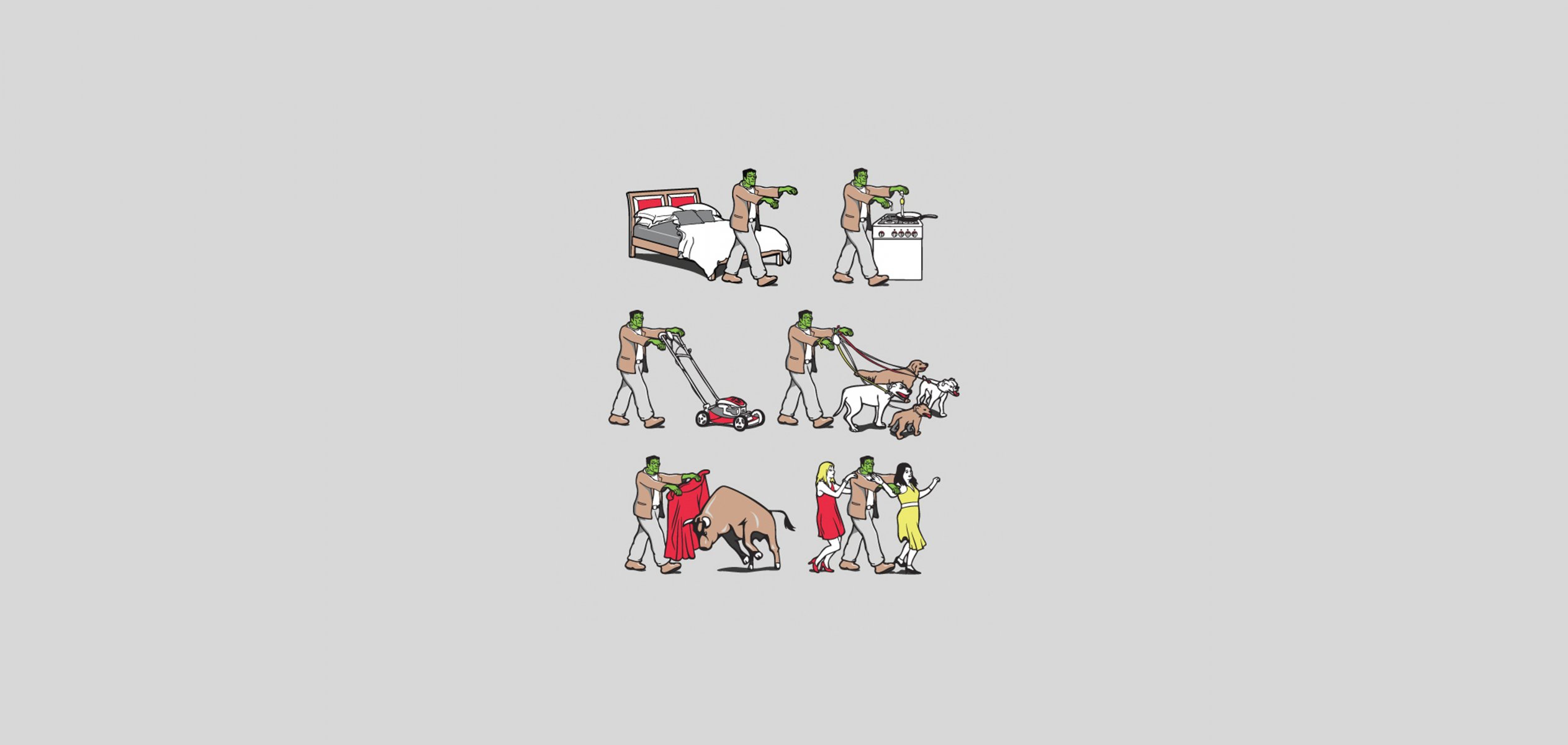 zombies minimalismus situationen
